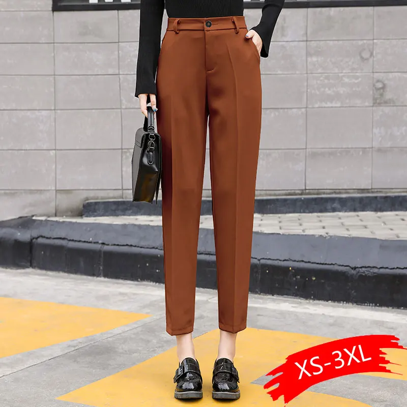 

Spring Autumn Newest Pants Plus Size XS-3XL Trousers Women Pants Office Lady Pencil Pant High Waist Slim Work Ankle-Length Pants