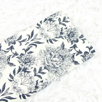 

half meter plain cotton fabric with retro flower print handmade DIY garment dress kids cloth 100% cotton CR-462
