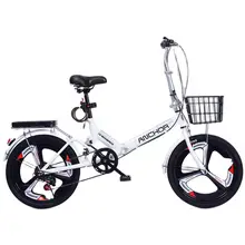 Vélo de 20 pouces pour adultes, 6 vitesses, pliable, ultra-léger, vitesse variable, portable, léger, pour enfants