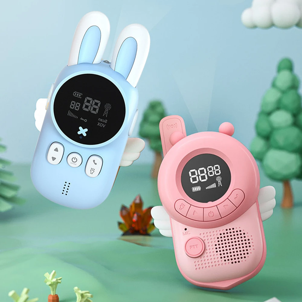 juguetes para niños interfono 2 uds. Mini walkie-talkie de juguete para niños transceptor de mano alcance de 3KM regalos cordón de radio juguetes para niños interfono 2 uds. Mini walkie-talkie de juguete para niños transceptor de mano alcance de 3KM regalos cordón de radio