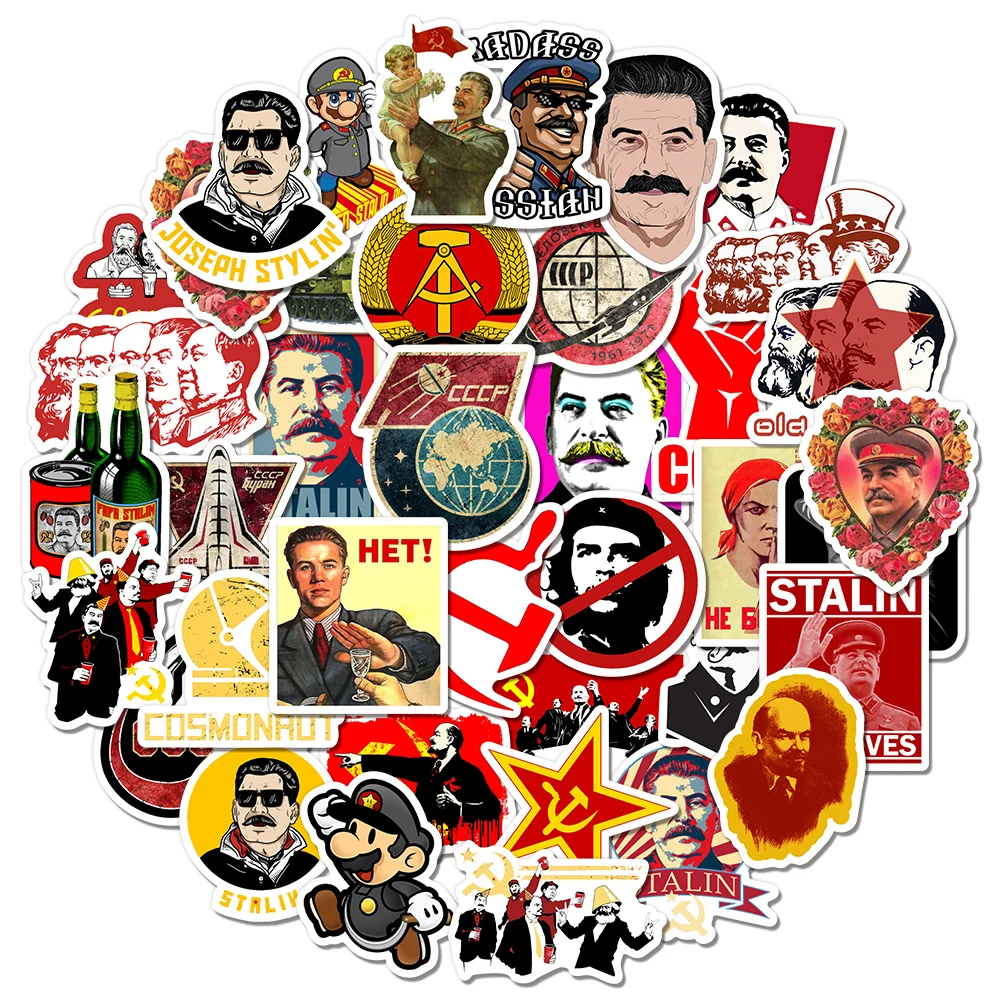 USSR Union Stalin Soviet Retro Stickers 50 Pcs For Laptop Bike Motorcycle Skateboard