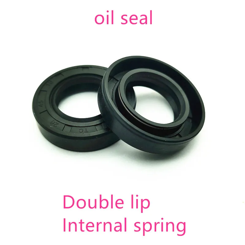 Universal Oil Seal TC Double Lip W Steel Spring Seal Ring Rotary Shaft