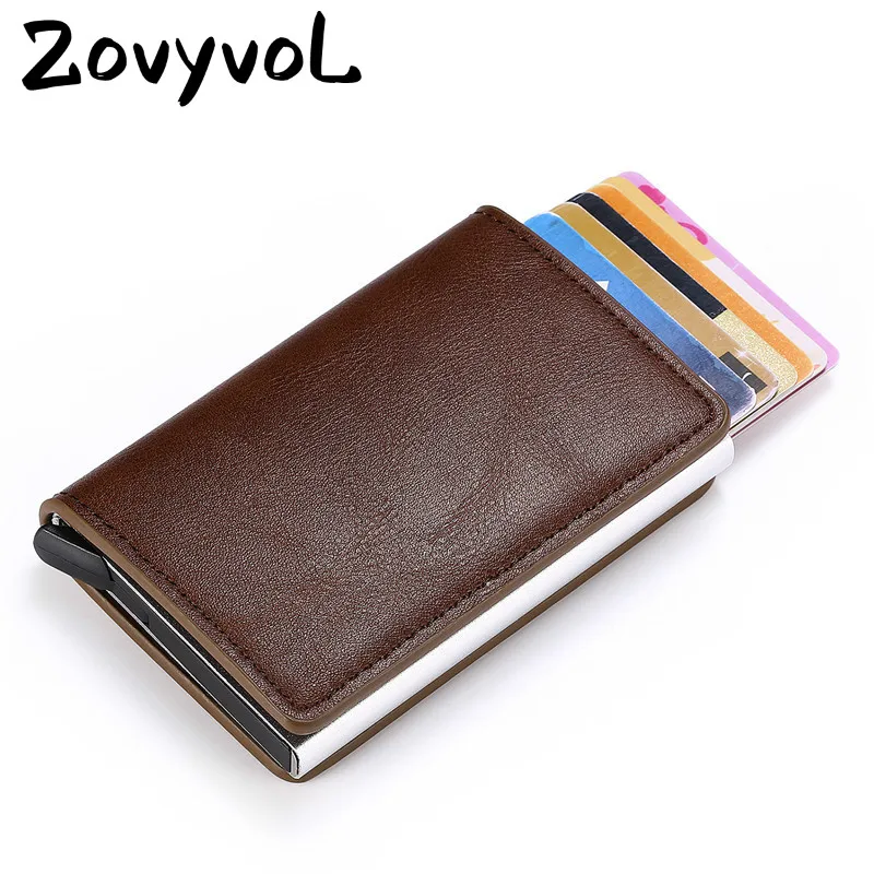 ZOVYVOL-cartera inteligente para hombre y mujer, tarjetero con broche Rfid, de aluminio y Metal, 2021