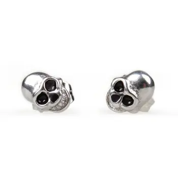 

1 Pair Stainless Steel Skull Goth Punk Stud Earrings 0.31x0.24"