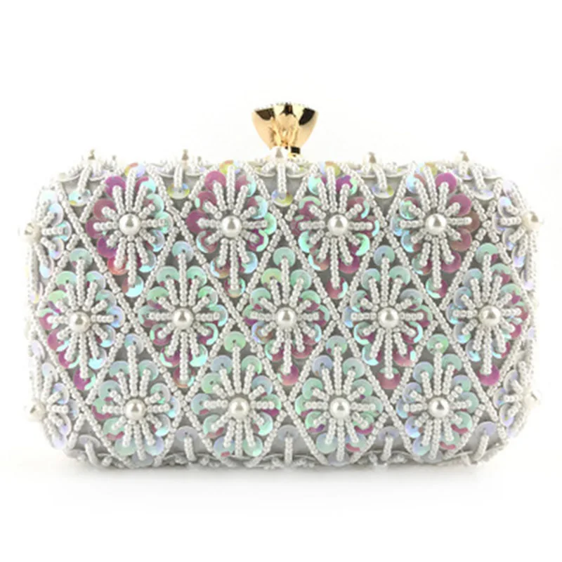 dazzle color Модные вечерние сумки с блестками, цветной бисер, Женские официальные вечерние сумки, сумка на плечо, LBY - Цвет: dazzle color