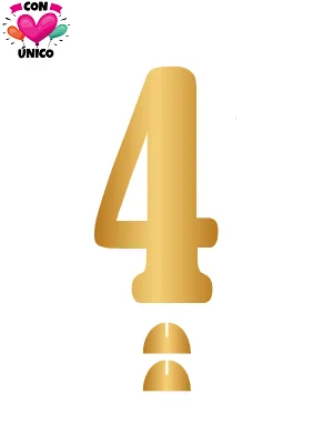 CONUNICO Happy Birthday Party Wedding Party Kids Party Table Decorations Party Supplies Shiny Golden EVA Foam Number 4,GD52700