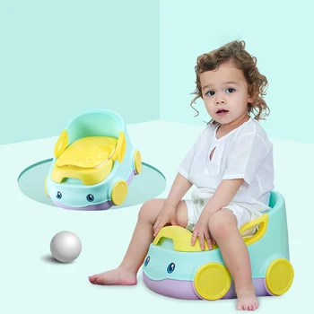

Soft Baby Potty Plastic Road Pot Infant Potty Training Girls Boy Portable Baby Potty Comfortable Backrest Cartoon Pots