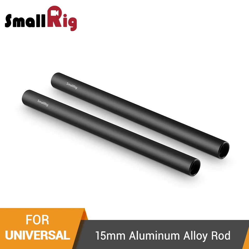 buy SmallRig 2pcs 15mm Black Aluminum Alloy Rod (M12 25cm) 10 inch Rod 1052