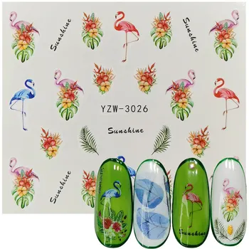 

2020 NEW Designs Water Nail Stickers Decal Flowers Leaf Transfer Nail Art Decorations Slider Manicure Watermark Foil Tips