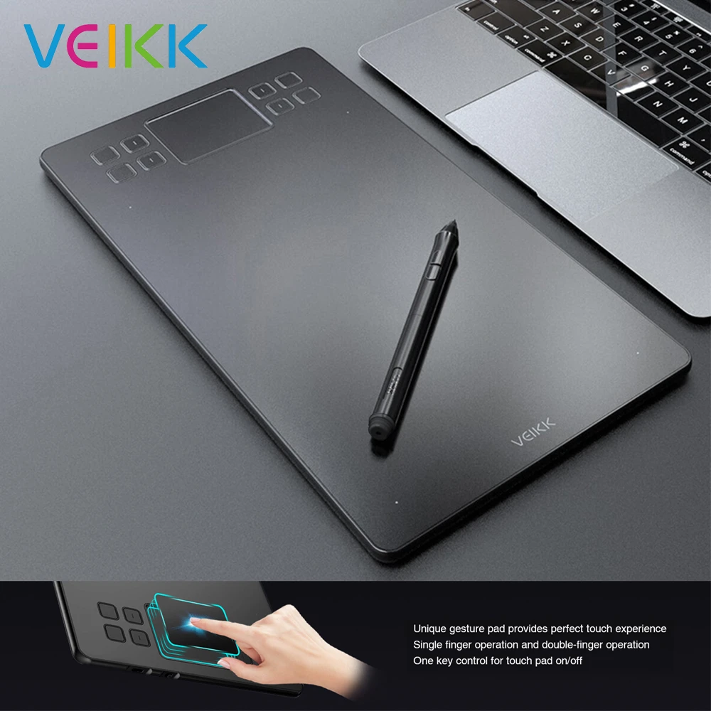 Veikk A30 4個タッチキー 6inch 10 8192級の圧力感 X6インチ イラス オンライン授業 ジェスチャーコントロール搭載 ペンタブ ペンタブレット 会議自宅勤務 充電不要ペン 入門者に適用 板タブ 絵描き ４つのタッチボダン 96 以上節約 ペンタブレット