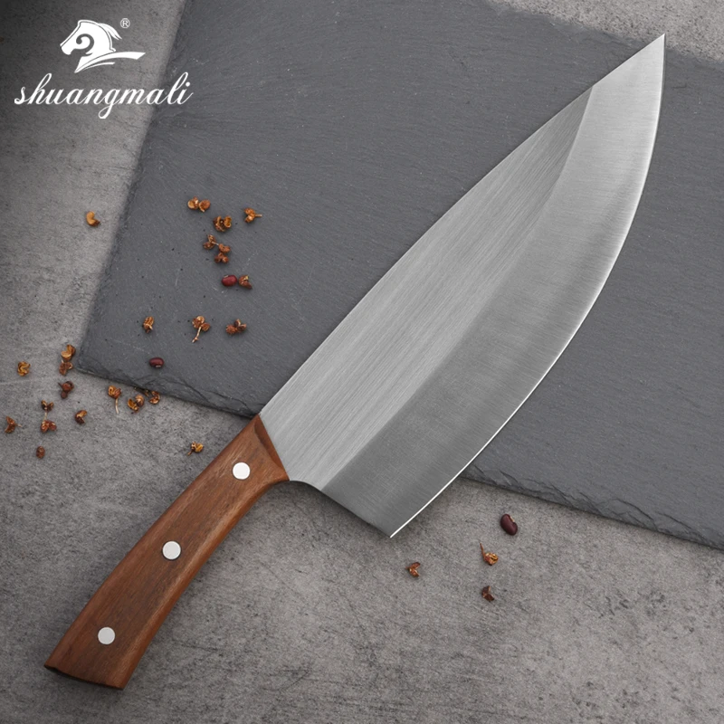 Нож для резки мяса мясника 4Cr13 стальной Многофункциональный кухонный нож острый