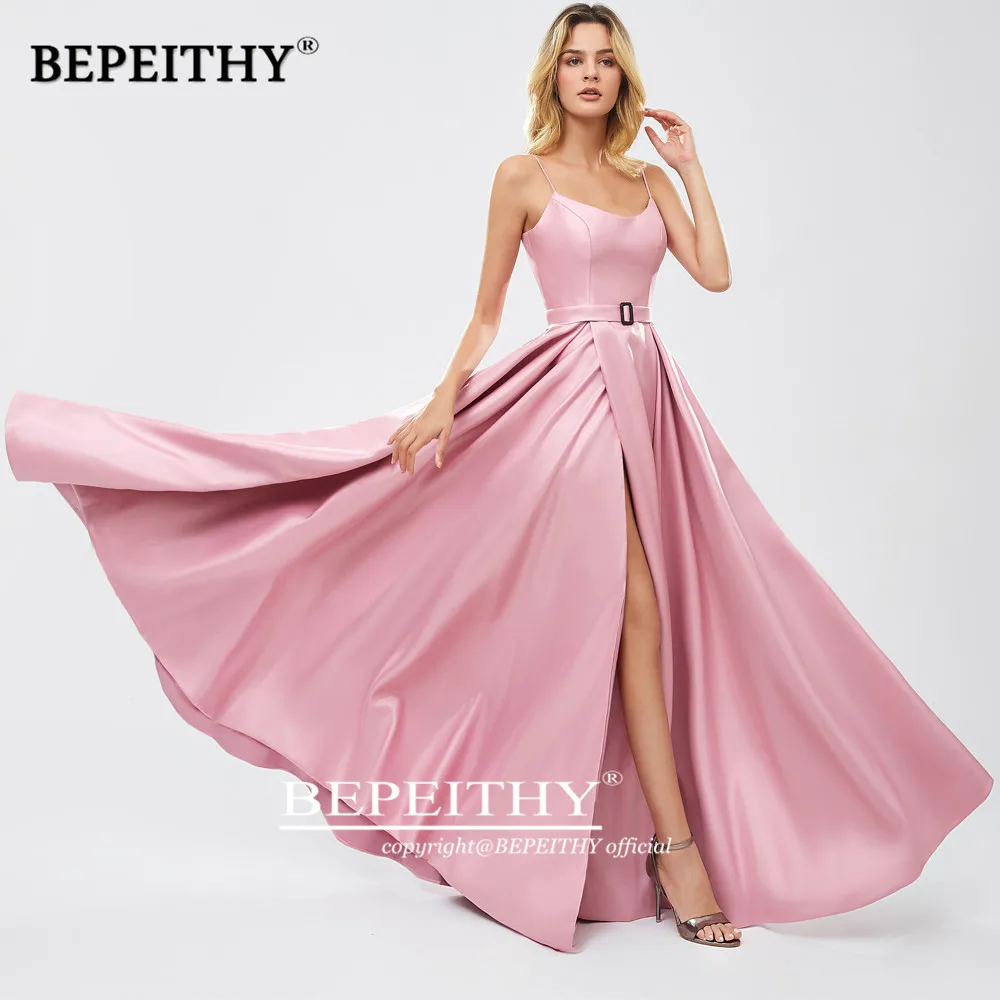 BEPEITHY vestido de festa красные длинные платья для выпускного вечера сексуальное зеленое вечернее платье с разрезом ТРАПЕЦИЕВИДНОЕ платье