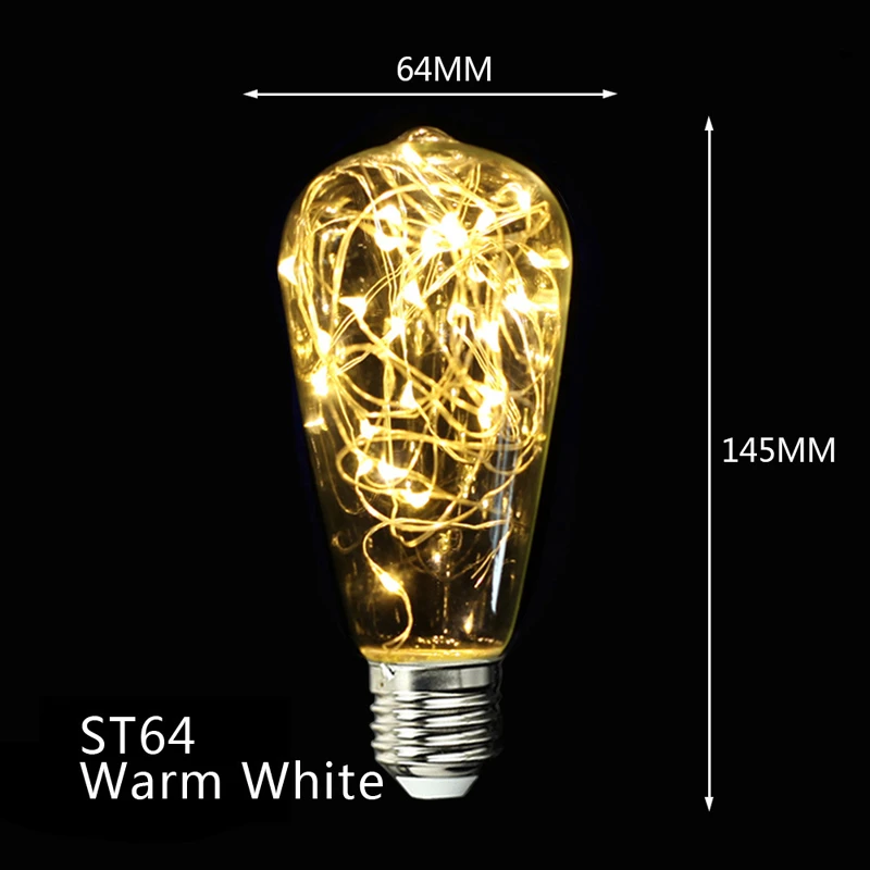 middelen Begroeten loyaliteit Retro Lamp E27 Copper Wire Lamp Warm White 2300K Gypsophila Decorative Lamp  Edison Bulb AC85 265V1.5W LED Energy Saving Bulb|LED Bulbs & Tubes| -  AliExpress