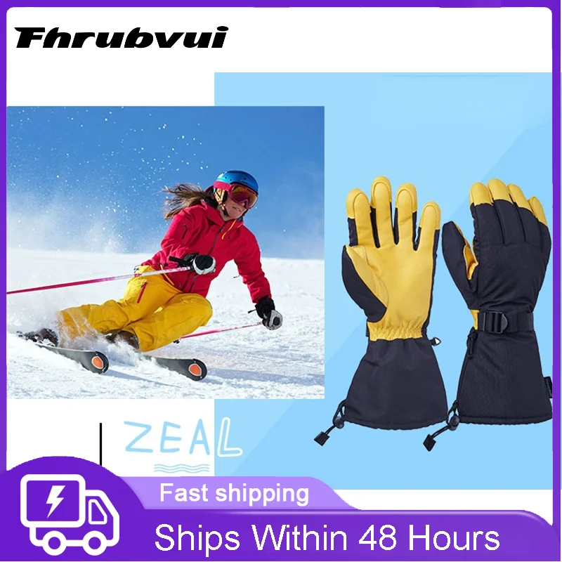 Men's and Women's Winter Ski Riding Windproof, Waterproof, Snowproof, Warm Gloves, Multi-style, Color, Size, Thicker Gloves ski waterproof riding mitten non slip children s gloves 2pcs windproof ski sport gloves five fingers warm color solid and winter