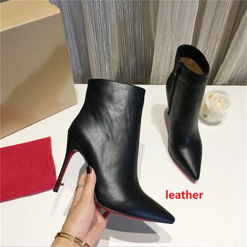 US $118.75 Designer Shoes sneaker So Kate Spike Styles High Heels Half Knee Ankle boots Red Luxury Bottoms fashion size 3541