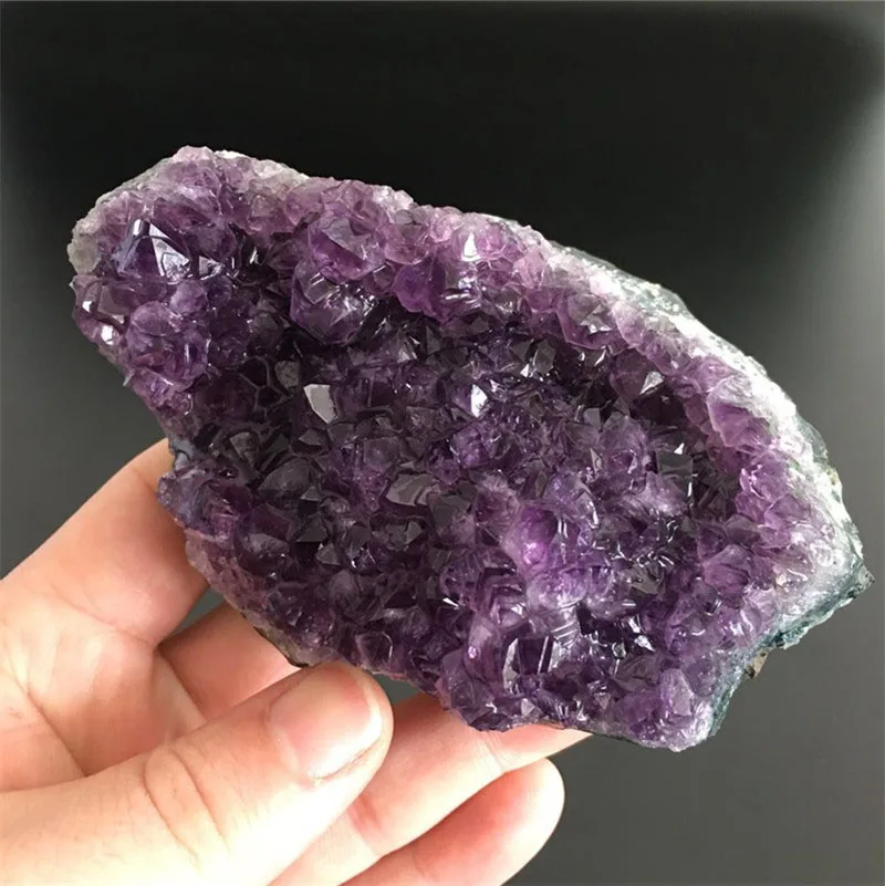 Natural Crystal Geode Uruguay Amethyst Cluster Healing Minerale Gem Quartz Raw Stone Home Decoration Spirit Meditation Art Gift | Дом и сад