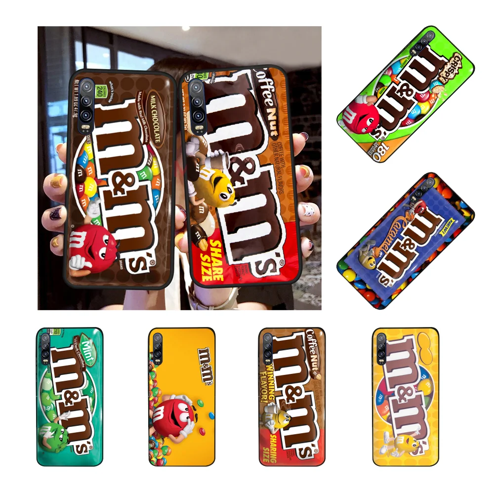 NBDRUICAI M &amp Ms шоколадный рисунок черный мягкий чехол для телефона Huawei P30 P20 P10 P9 P8 Mate 20