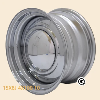 

15inch steel wheel 4 holes 4X100 jetta rims smoothie chrome caps