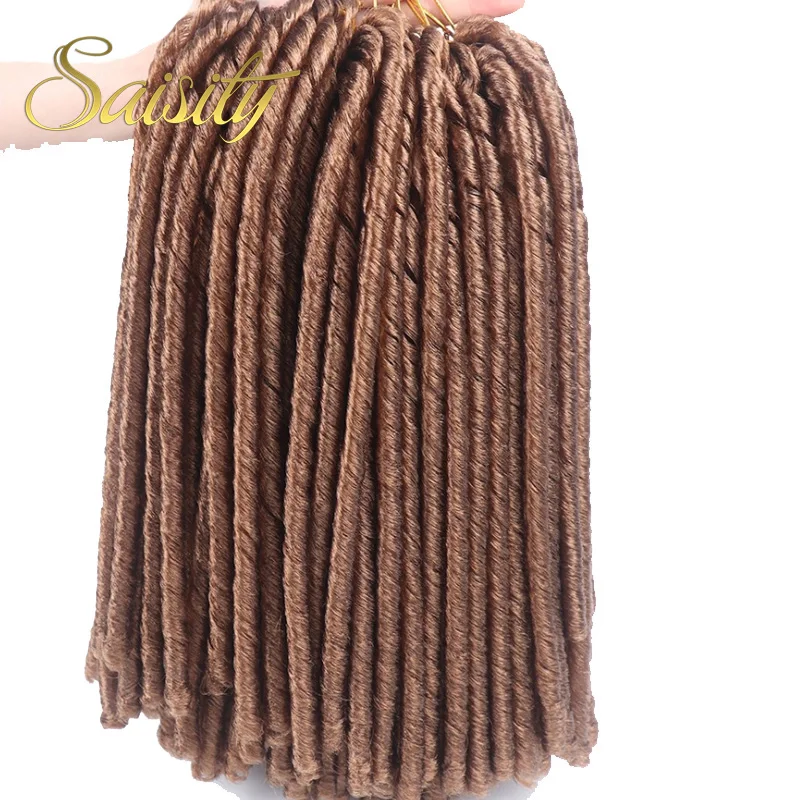 Soft Faux Locs Synthetic Crochet Braiding Hair Extension Jamaican Bounce 14" 30 Roots/Pack Crotchet Braids Goddess Saisity