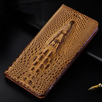 

for Lenovo K9 note Case Flip Genuine Leather Crocodile head pattern Soft Silicon Back Cover for Lenovo K9 note Coque