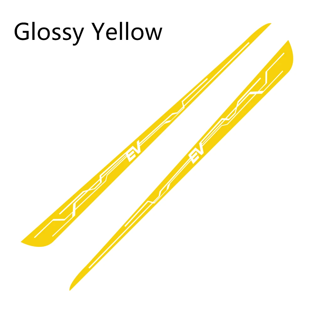 2 шт. для Chevrolet Spark автомобильные боковые наклейки на дверь авто Спортивная графика виниловая пленка наклейки автомобильный Стайлинг автомобильные принадлежности для тюнинга - Название цвета: Glossy Yellow