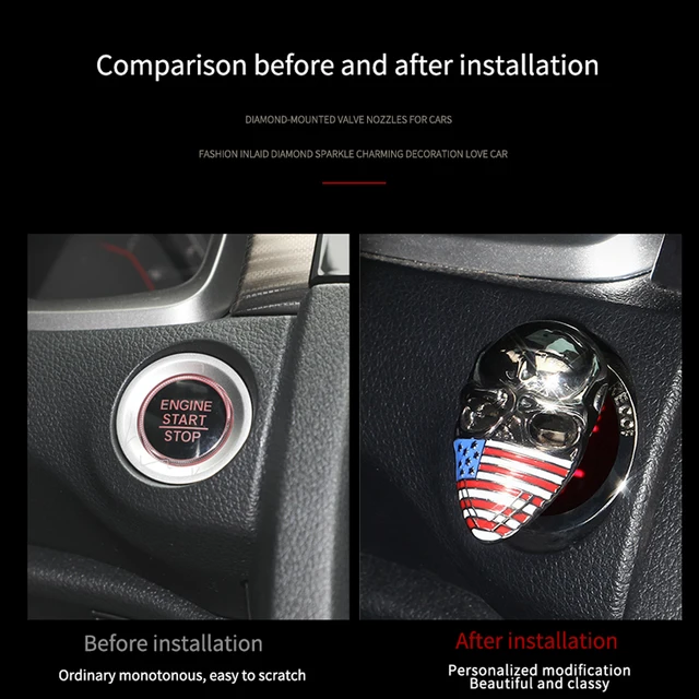 New Engine One Start Stop Push Button Cap Cover Car-styling Car Decoration Car Interior Accessories Dropshipping Center 3