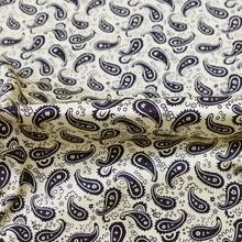 Метр атласный печатный материал мягкий текстиль платье ткань ретро Пейсли