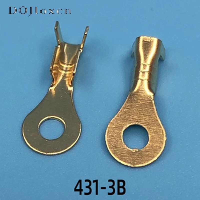 Terminal Connector 20/50/100/200 Pcs Auto Splices Ring Round Crimping Loose Pins Wiring Plug Tab Copper Opening Nose End DJ431-3B DJ431-4B