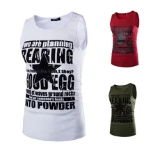 EBay Summer New Style Simple Men's Fashion Casual Five-pointed Star Printed Letter Render Vest T-shirts