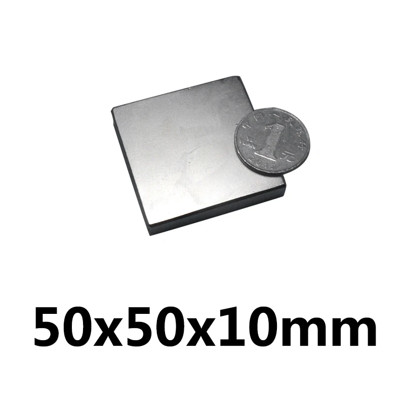 1/2/3/5/10 шт 50x50x10 большой толстый квадрат постоянные магниты 50*50 мм неодимовый