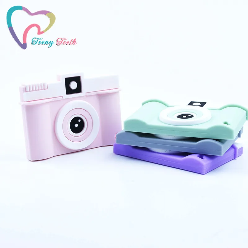 

20 PCS Baby Children Soft Silicone Cartoon Camera Shape Teether Training Toys Safety For Infant Teething Silicone Camera Teether