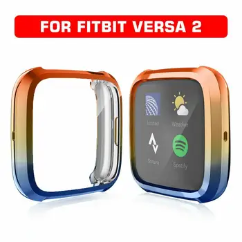 

Watch Case For Fitbit Versa 2 Screen Protector Case Electroplated Watch Cover For Fitbit Versa Watch Protective Frame Shell New
