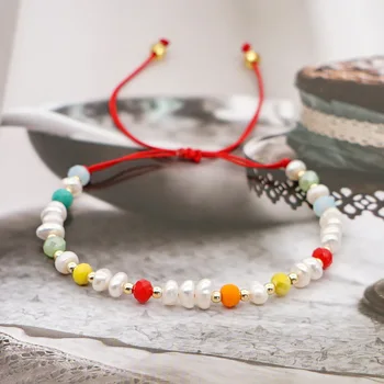 

Non-mainstream Creative Natural Freshwater Pearls Simple Color Beads Bracelet Female Ethnic Handmade Jewelry Bracelet