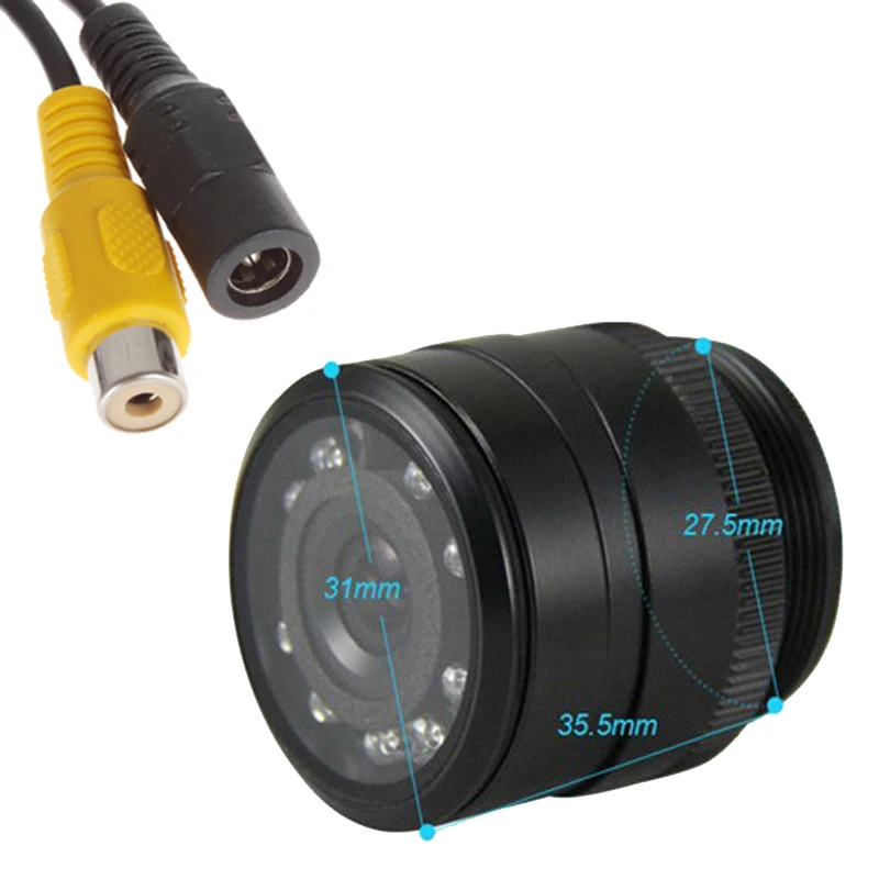 

28MM Reverse Parking Camera Waterproof LED Backup Monitor with 6M Video Camera HD Night Vision Car Rear Camera