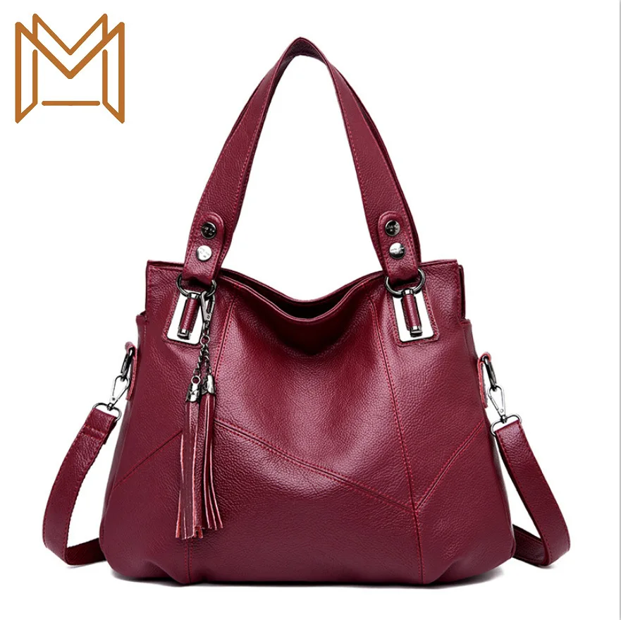 

Genuine Leather Package 2019 Cowhide Tassels Single Shoulder Bag Woman Soft Leather Messenger Woman Package