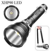 

XHP90 Led Flashlight 5 Modes Hard Light High Lumen Power Bank Waterproof Type-C Usb Rechargeable Aluminum Alloy Torch