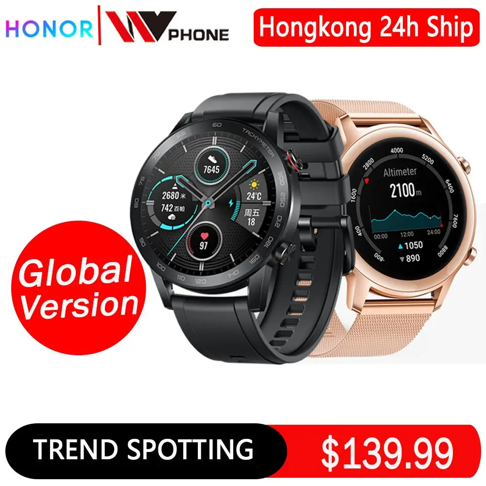  Honor magic Watch 2 global version Smart watch blood oxygen tracker spo2 Phone Call Heart Rate Tracker For Android iOS 