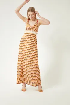 

STRAPPED ZİGZAG PATTERNED ASTARLI KNITWEAR DRESS