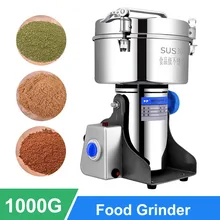 1000 г Электрический зерновой травяной кофе порошок Миллер сухой еда мельница машина высокоскоростная интеллектуальная специи крупы дробилка