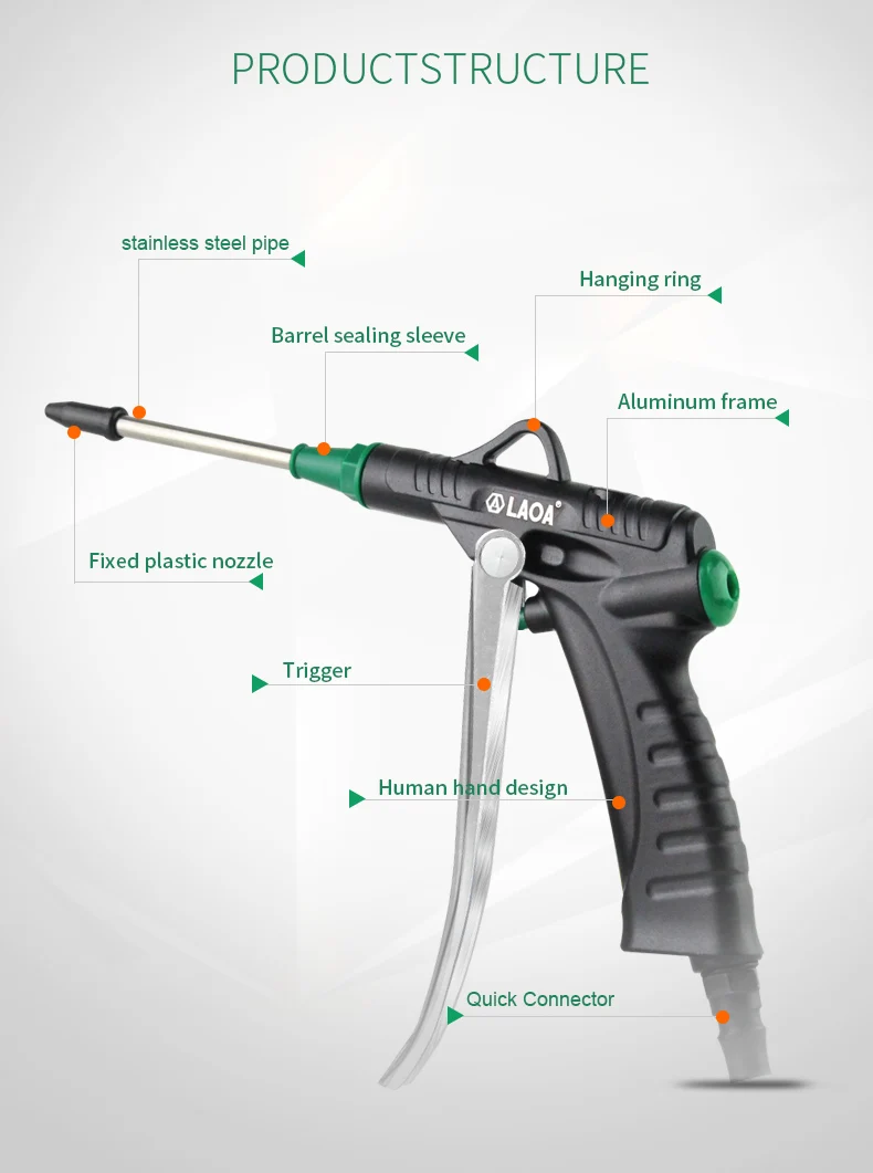 Sourcing Map Buse Longue Plastique Rouge à Air 22cm Long Outil