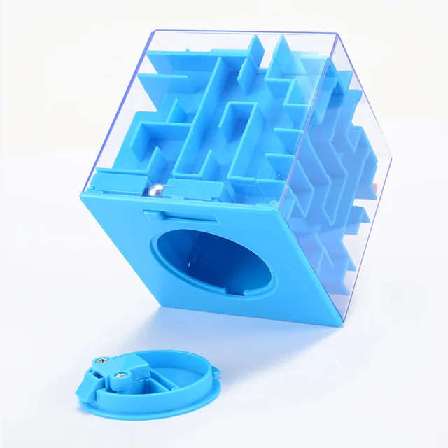 3D Cube Puzzle Money Maze Bank Saving Coin Collection Case Box Fun Brain Game Fun Funny