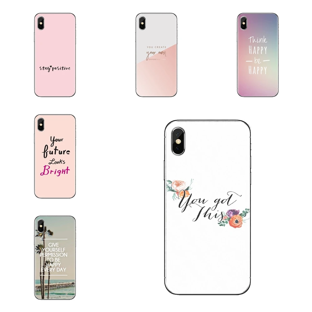Soft Transparent Shell Covers For Xiaomi Mi3 Samsung A10 A30 A40 A50 A60 A70 Galaxy S2 Note 2 Grand Core Prime Stay Positive |