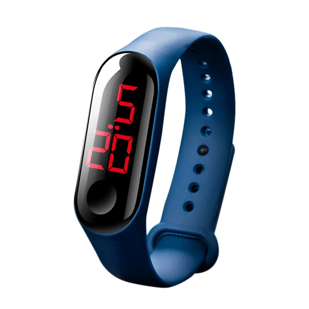 Relogio feminino светодиодный спортивный браслет часы водонепроницаемый Сенсорный экран женские часы цифровые электронные силиконовые наручные часы - Цвет: J