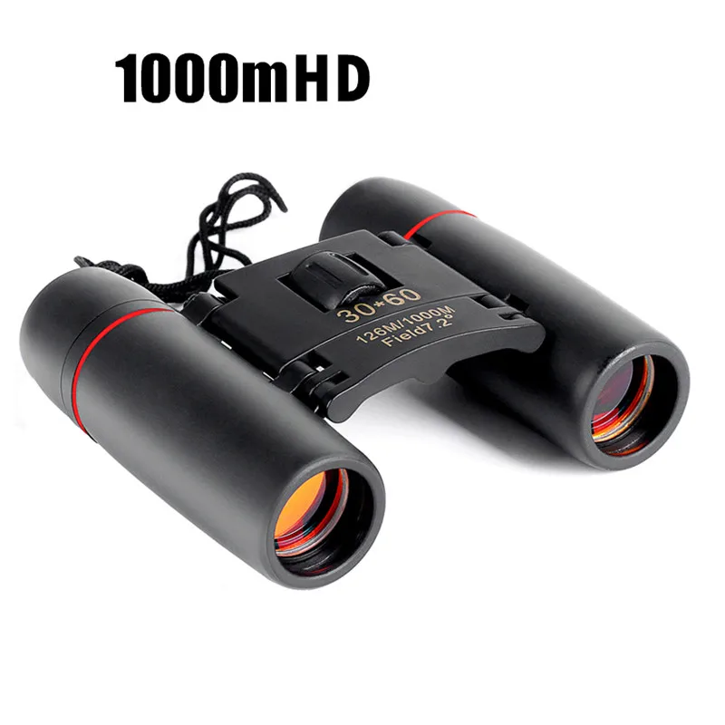 

1000m Zoom Telescope 30x60 Folding Binoculars with Low Light Night Vision for outdoor bird watching travelling hunting camping