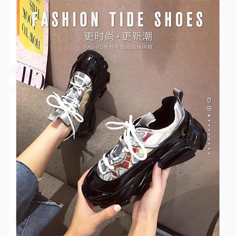 Лидер продаж; Роскошная брендовая Повседневная обувь; женская брендовая спортивная обувь из натуральной кожи; модная кожаная обувь на шнуровке в стиле Харадзюку