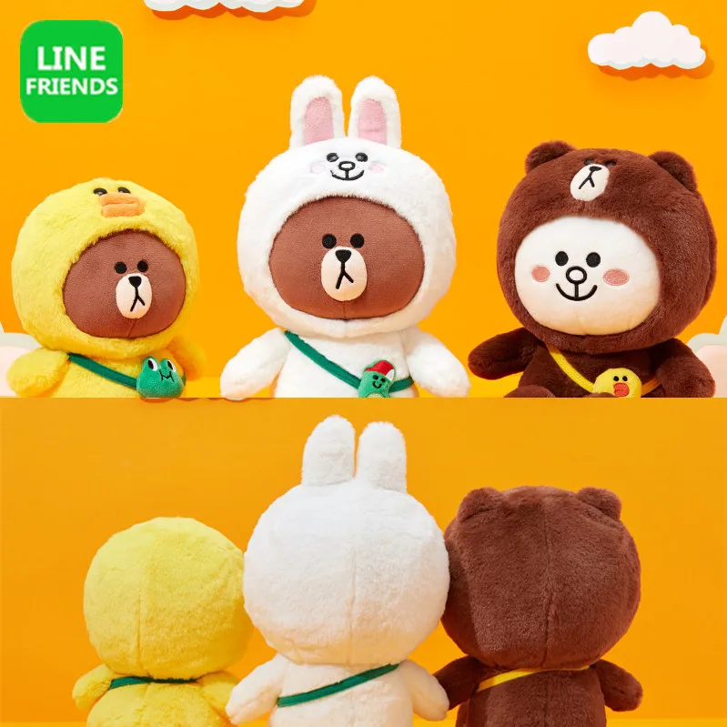 Genuine Line Friends Plush Toys Kawaii Brown Bear Cony Sally Dolls Birthday Gift for Girlfriend Kids Lovely Stuffed Animal | Игрушки и