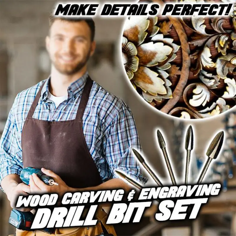 

Wood Carving And Engraving Drill Bit Set Embryo Grinding Tool Electric Grinding White Steel Pointed Knife Wood Carving Milling