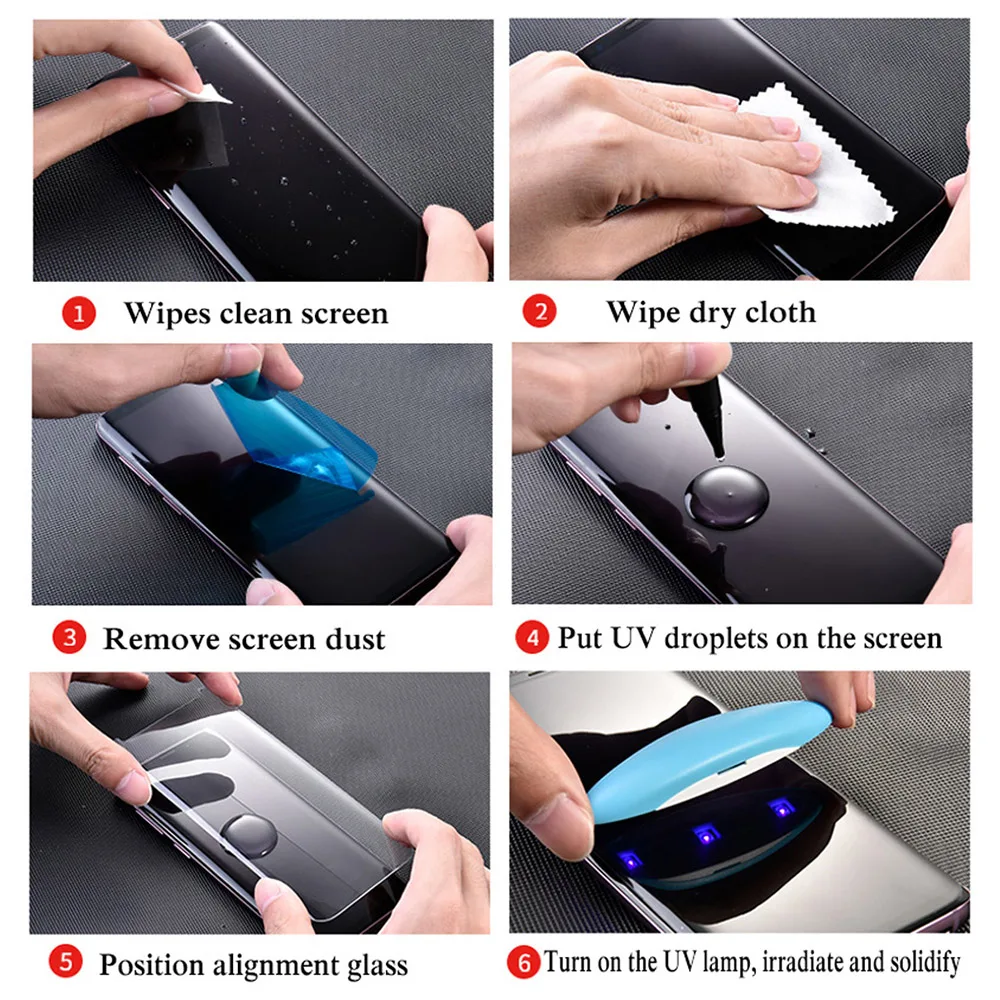 3D УФ нано жидкое закаленное стекло для Oneplus 1 + 7 8 Pro Полное клеевое покрытие Защита