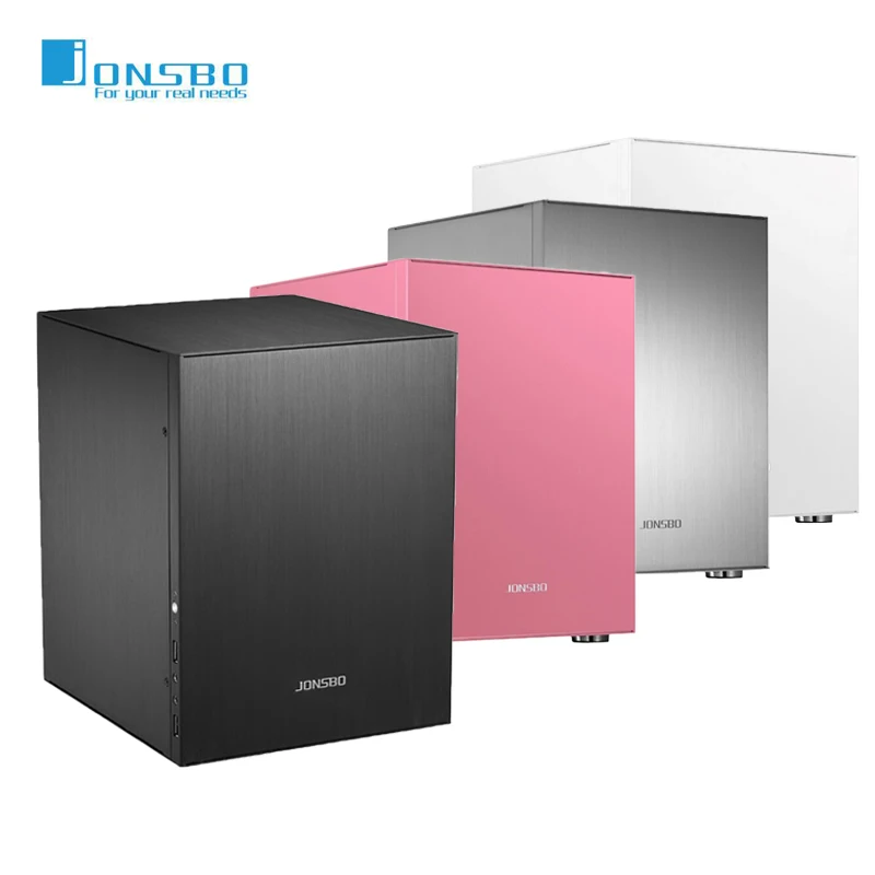 Jonsbo C2 Алюминиевый Чехол для компьютера настольный ПК Шасси Mini ITX microATX поддержка 24