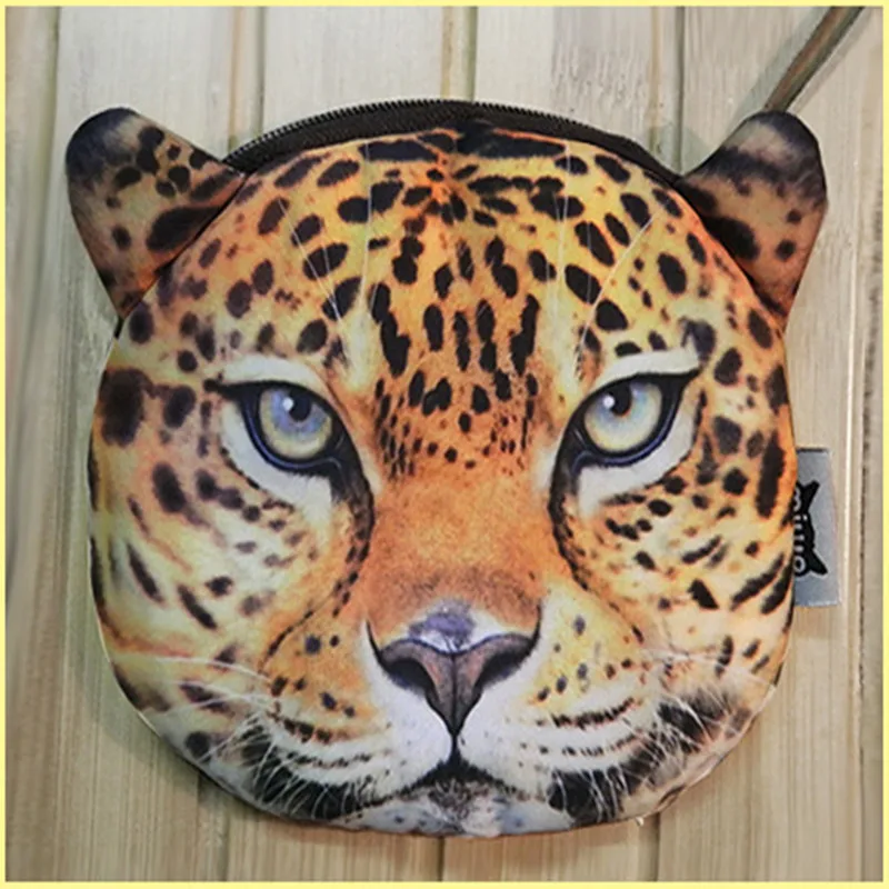 

Jungle Animal Purse Kitten Wallet Toy Purse 3D Digital Printing Tiger